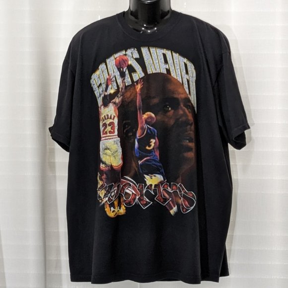 Comfort Colors MIchael Jordan Graphic Goats NeverShirt Size 2XL Black